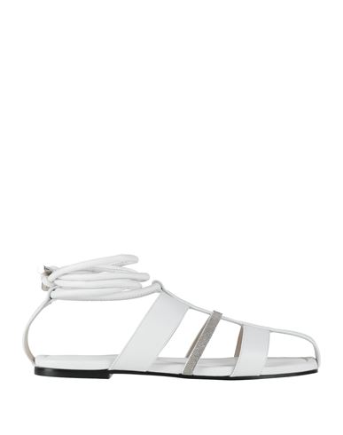 Fabiana Filippi Woman Sandals White Size 10 Leather