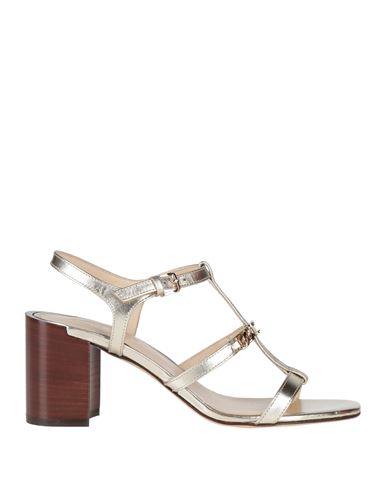Tod's Woman Sandals Platinum Size 6 Leather In Gray
