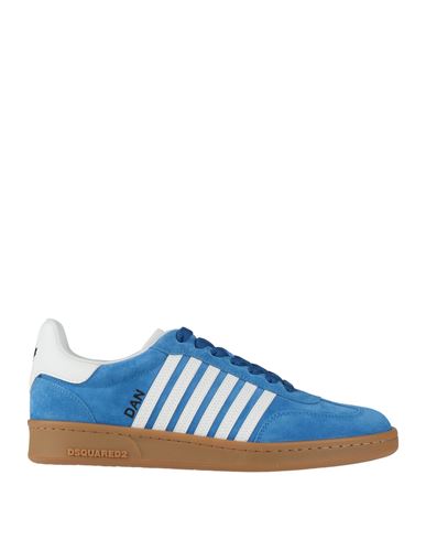 Dsquared2 Woman Sneakers Azure Size 6.75 Calfskin In Blue