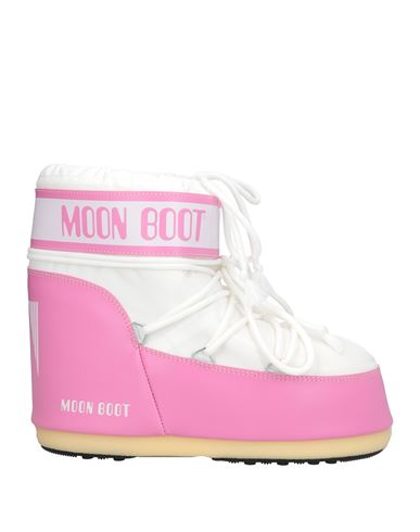 Moon Boot Woman Ankle Boots Pink Size 8-9.5 Nylon, Textile Fibers