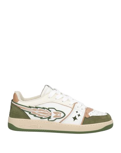 Enterprise Japan Egg Rocket Sneakers In White Leather In Green