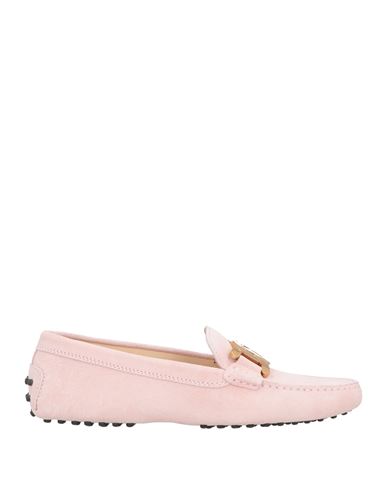 Tod's Woman Loafers Pink Size 9.5 Leather In Pink