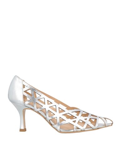 Divine Follie Woman Pumps Silver Size 8 Textile Fibers In Silver