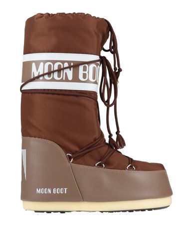 Moon Boot Woman Boot Brown Size 10-11.5 Textile Fibers In Brown