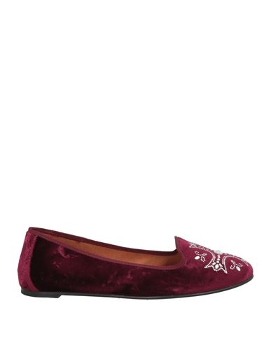 Ras Woman Loafers Burgundy Size 8 Textile Fibers