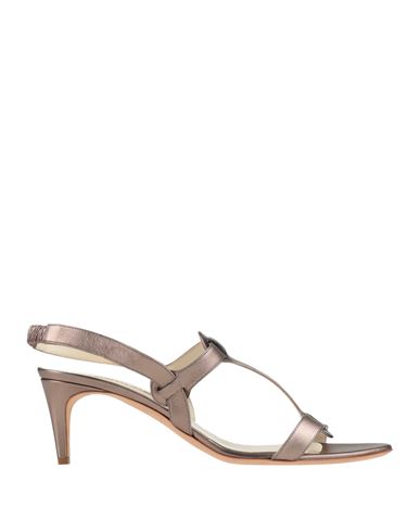 Rupert Sanderson Woman Sandals Gunmetal Size 5 Leather