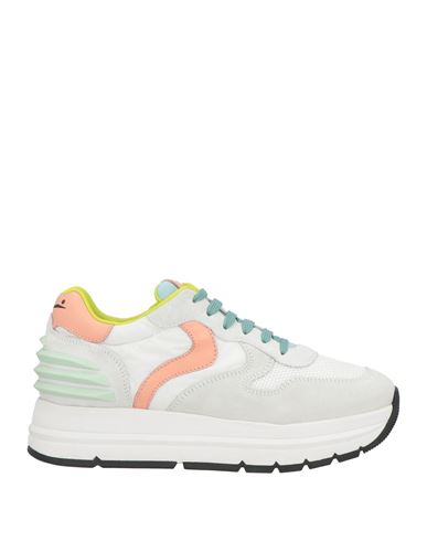 VOILE BLANCHE VOILE BLANCHE WOMAN SNEAKERS LIGHT GREY SIZE 10 LEATHER, NYLON 