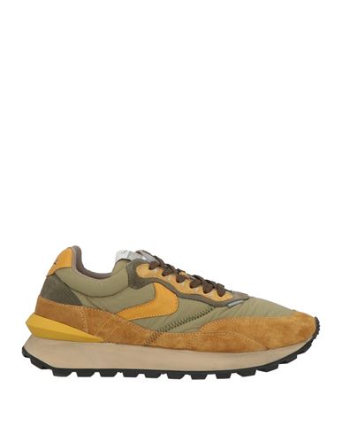 Voile Blanche Man Sneakers Military Green Size 9 Leather, Nylon In Green