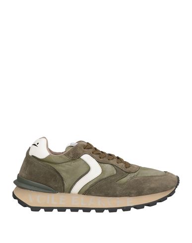 Voile Blanche Man Sneakers Military Green Size 9 Leather, Nylon In Green