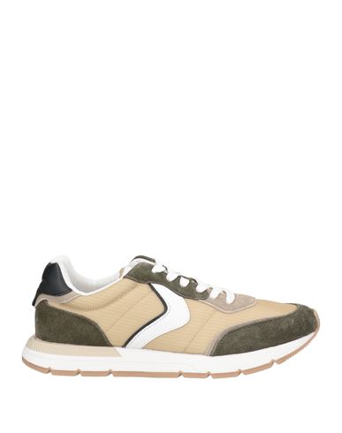 Voile Blanche Man Sneakers Military Green Size 9 Leather, Textile Fibers In Multi