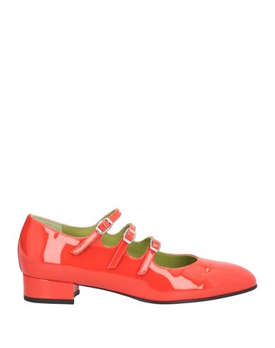 Carel Paris Woman Ballet Flats Tomato Red Size 8 Leather In Tomato Red