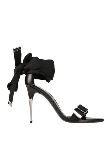 Tom Ford Woman Sandals Black Size 8 Sheepskin, Textile Fibers