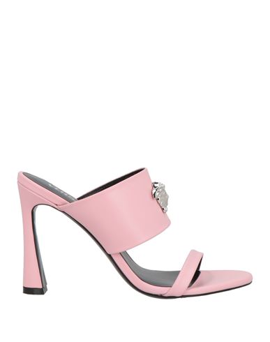 Versace Woman Sandals Pink Size 8 Leather In Pink