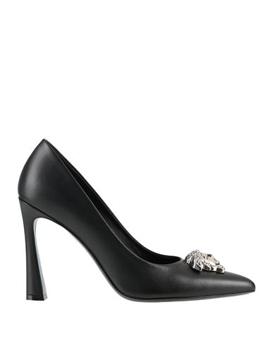 Versace Woman Pumps Black Size 8 Calfskin In Black