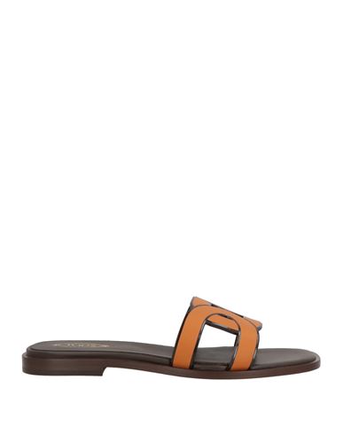 Tod's Woman Sandals Tan Size 8 Leather In Brown