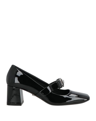 Versace "gianni Ribbon Patent Leather Dé In Black