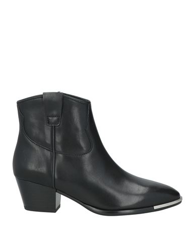 Ash Woman Ankle Boots Black Size 6 Leather In Black