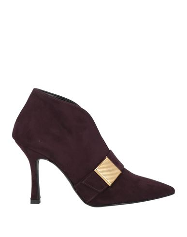 Ovyè Ovyé Woman Ankle Boots Dark Brown Size 7 Textile Fibers In Purple
