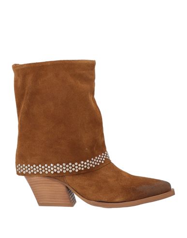 Ovyè Ovyé Woman Ankle Boots Tan Size 8 Leather In Brown