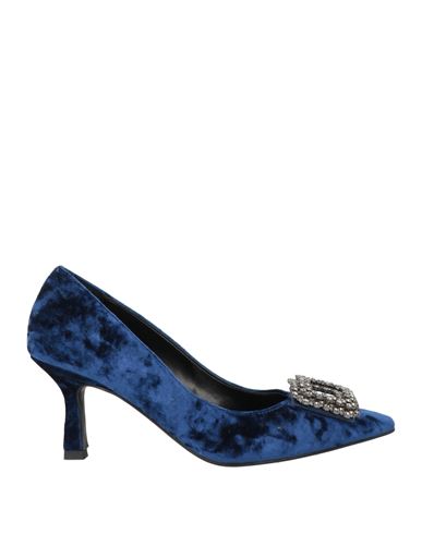Ovyè Ovyé Woman Pumps Blue Size 8 Textile Fibers In Blue