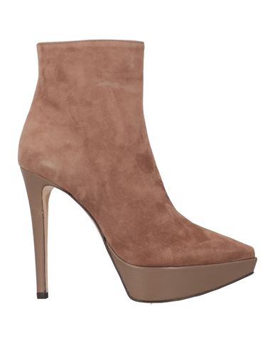 Ovyè Ovyé Woman Ankle Boots Light Brown Size 8 Leather In Beige