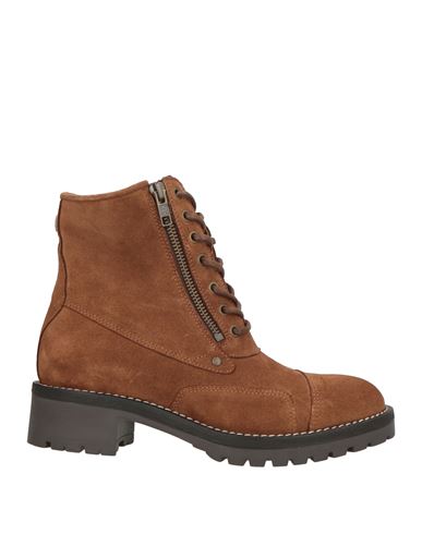 Aeronautica Militare Woman Ankle Boots Tan Size 8 Leather In Brown