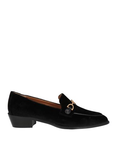 ROBERTO FESTA ROBERTO FESTA WOMAN LOAFERS BLACK SIZE 10 TEXTILE FIBERS, LEATHER 