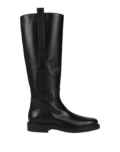 Tod's Woman Boot Black Size 7 Leather In Black