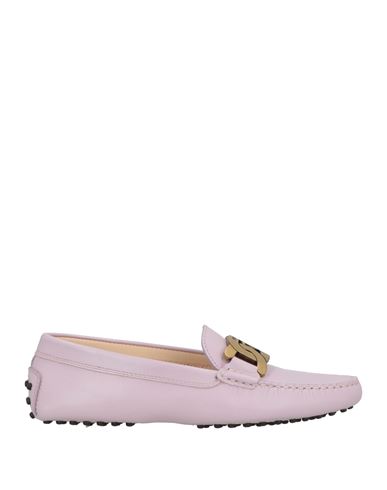 Tod's Woman Loafers Lilac Size 8 Leather In Purple