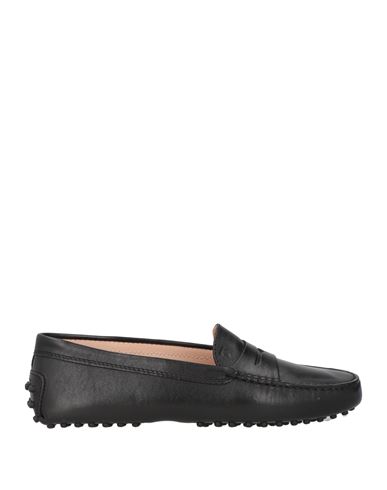 TOD'S TOD'S WOMAN LOAFERS BLACK SIZE 8 LEATHER 