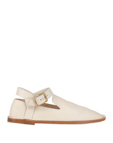 TOD'S TOD'S WOMAN LOAFERS IVORY SIZE 7 LEATHER 