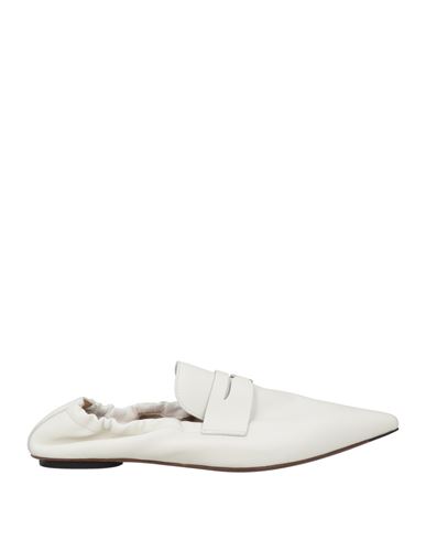 TOD'S TOD'S WOMAN LOAFERS WHITE SIZE 7 LEATHER 