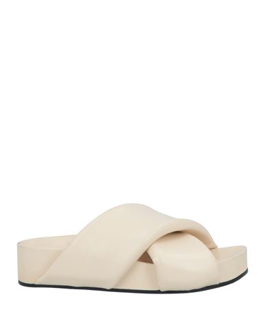 Jil Sander Woman Sandals Blush Size 7 Soft Leather In Beige