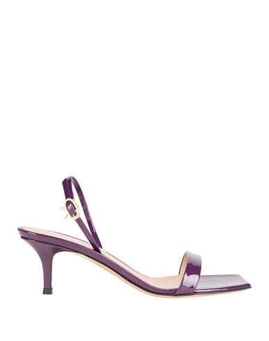 Gianvito Rossi Woman Sandals Purple Size 7 Leather In Purple