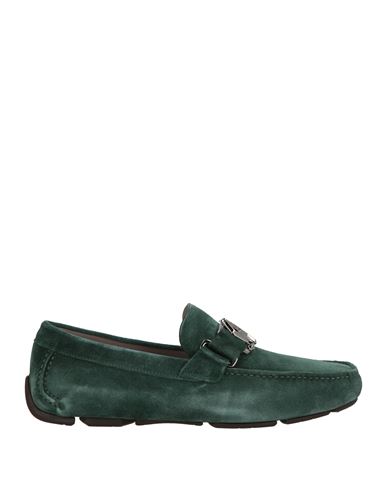Ferragamo Man Loafers Dark Green Size 7 Leather In Green