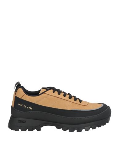 COMMON PROJECTS COMMON PROJECTS MAN ANKLE BOOTS CAMEL SIZE 9 LEATHER, TEXTILE FIBERS 