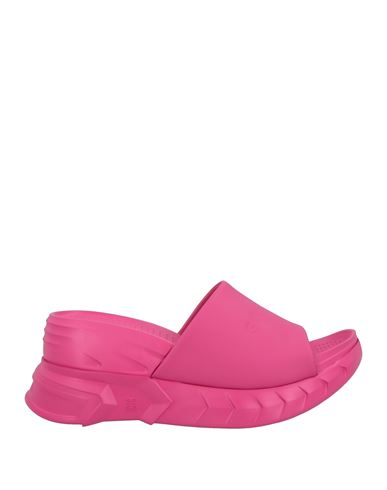 Givenchy Marshmallow Wedge Sandals In Rubber In Magenta