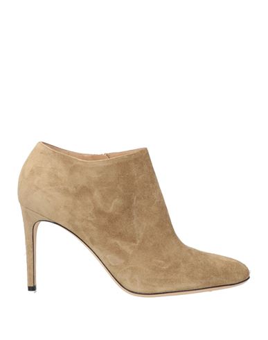 Sergio Rossi Woman Ankle Boots Khaki Size 8 Leather