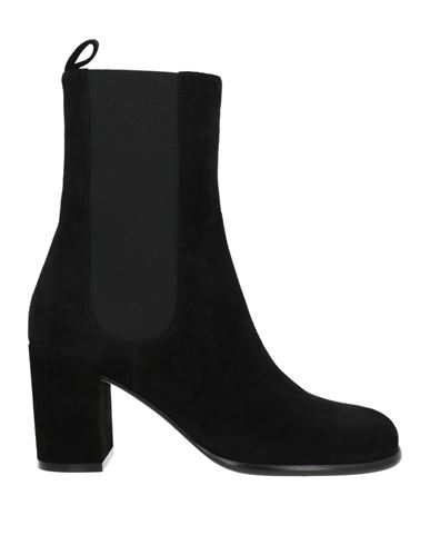 Sergio Rossi Woman Ankle Boots Black Size 7.5 Leather In Black