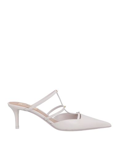 Valentino Garavani Woman Mules & Clogs White Size 6 Leather In White