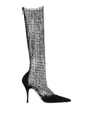 René Caovilla Rene' Caovilla Woman Boot Black Size 7 Leather, Elastic Fibres