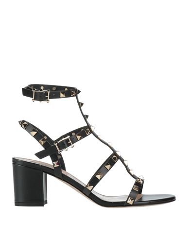 Shop Valentino Garavani Woman Sandals Black Size 6 Leather