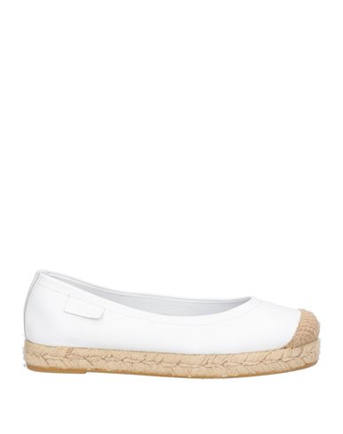 Shop Twinset Woman Espadrilles White Size 7 Leather