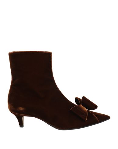 Pao Piano Zero Woman Ankle Boots Camel Size 7 Textile Fibers In Beige