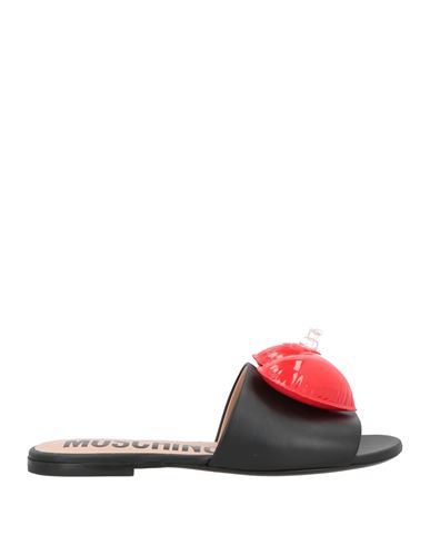 Moschino Couture Woman Sandals Black Size 8 Leather In Black