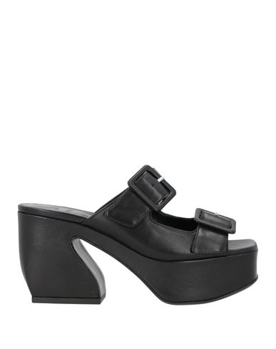SI ROSSI BY SERGIO ROSSI SI ROSSI BY SERGIO ROSSI WOMAN SANDALS BLACK SIZE 8 LEATHER 