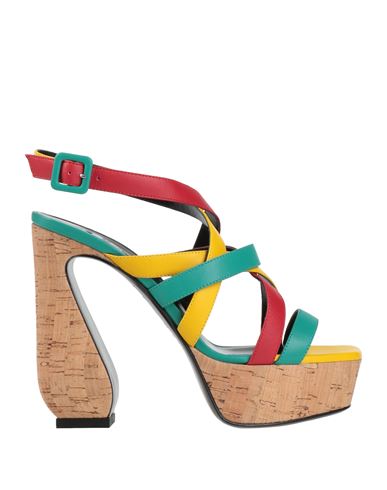 SI ROSSI BY SERGIO ROSSI SI ROSSI BY SERGIO ROSSI WOMAN MULES & CLOGS YELLOW SIZE 8 LEATHER 