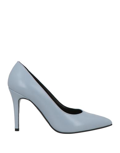 Emporio Armani Woman Pumps Sky Blue Size 7 Leather