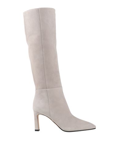Sergio Rossi Woman Boot Light Grey Size 7.5 Leather In Grey