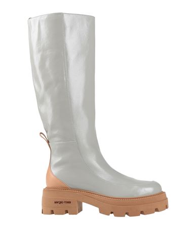 Sergio Rossi Woman Boot Light Grey Size 5.5 Leather In Grey